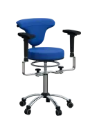 LZ 37 + LZZ područky, židle lékařská, kříž chrom, ekokůže modrá